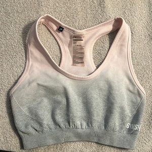 Gymshark pink gray sports bra